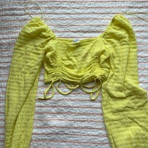 Yellow Sophie Rue cropped top (small)